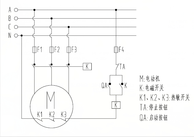 j9数字站电机：热敏开关控制保护原理图