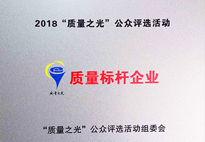 j9数字站电机：2018质量之光评选活动“质量标杆企业”